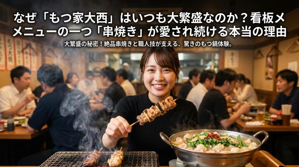 なぜ「もつ家大西」はいつも大繁盛なのか？看板メニューの一つ「串焼き」が愛され続ける本当の理由